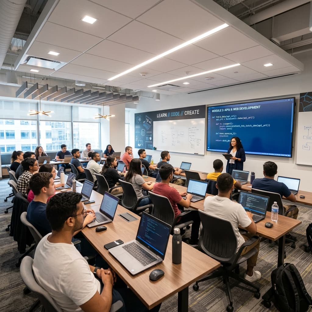 Kelas training GeeksFarm dengan fasilitas modern